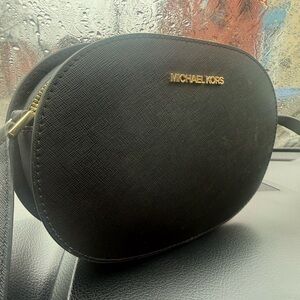 Michael Kors Black Oval Crossbody Bag